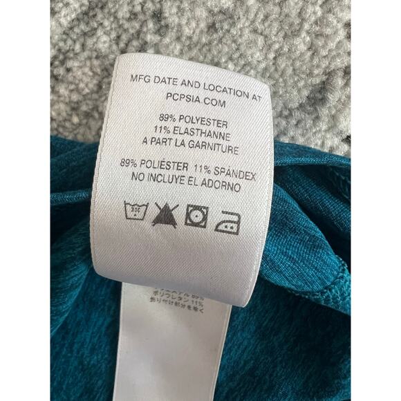 Patagonia Fleur Racerback Activewear Yoga Tank Top Size Medium Teal - Picture 7 of 11